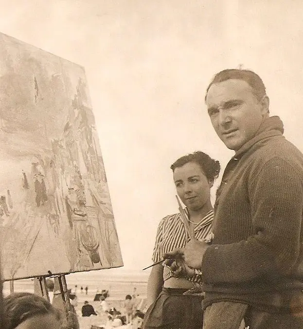 André et Nicole Hambourg à la plage