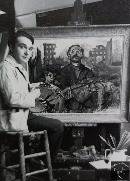 1937 Civilisation André Hambourg dans son atelier