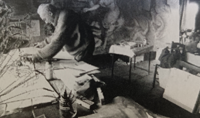 En 1970 André Hambourg travaille à la décoration de la salle d'audience du palais de justice des communautés européennes au Luxembourg