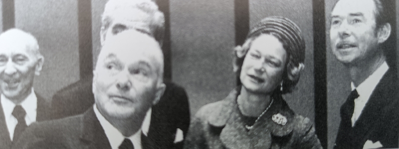 Le 6 janvier 1971 André Hambourg avec le duc et la duchesse de Luxembourg et le président Robert Lecourt