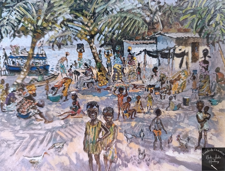 1975 Le village prés de l'embarcadère